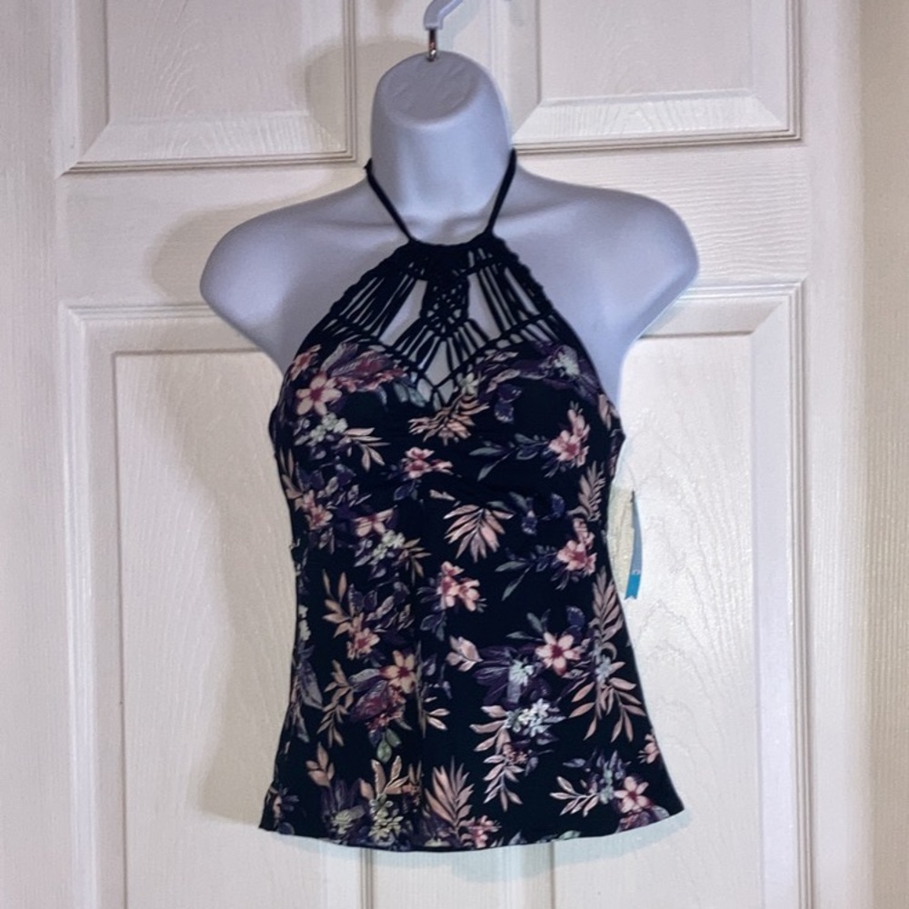 Ambrielle swimwear women’s push-up floral swim top